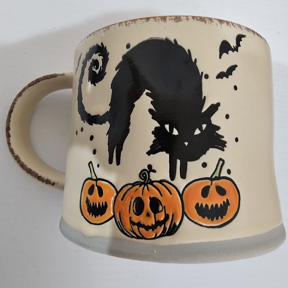 Spectrum Happy Halloween Black Cat Coffee Mug Cup